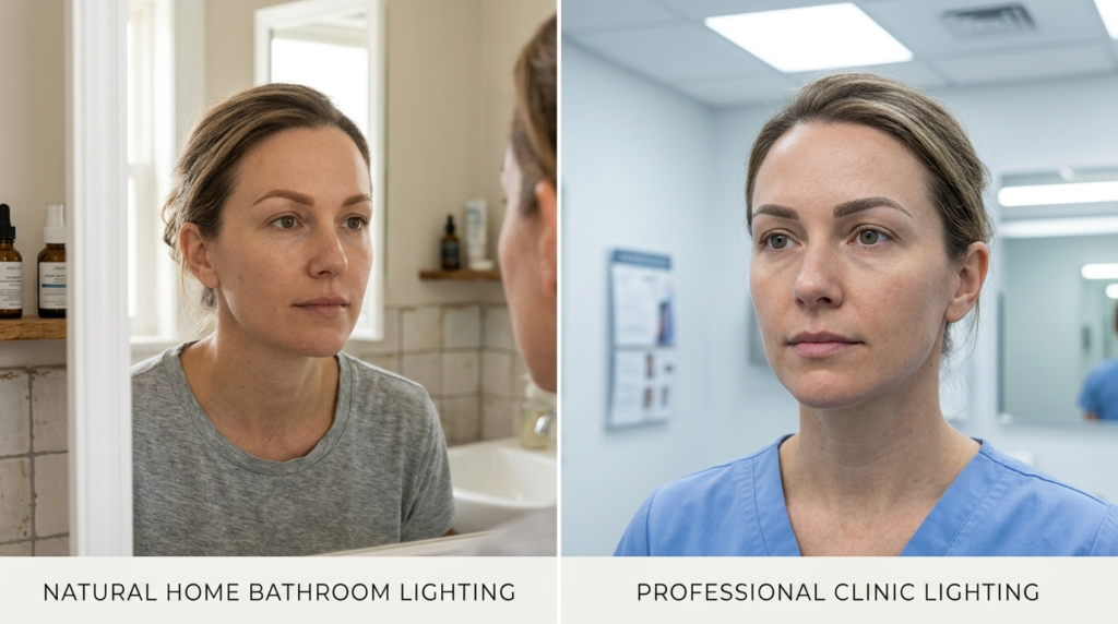 Split-screen lifestyle comparison: Left side shows a womans